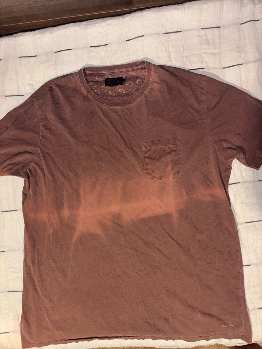 Men's Pendleton Washed Rust Pocket Tee